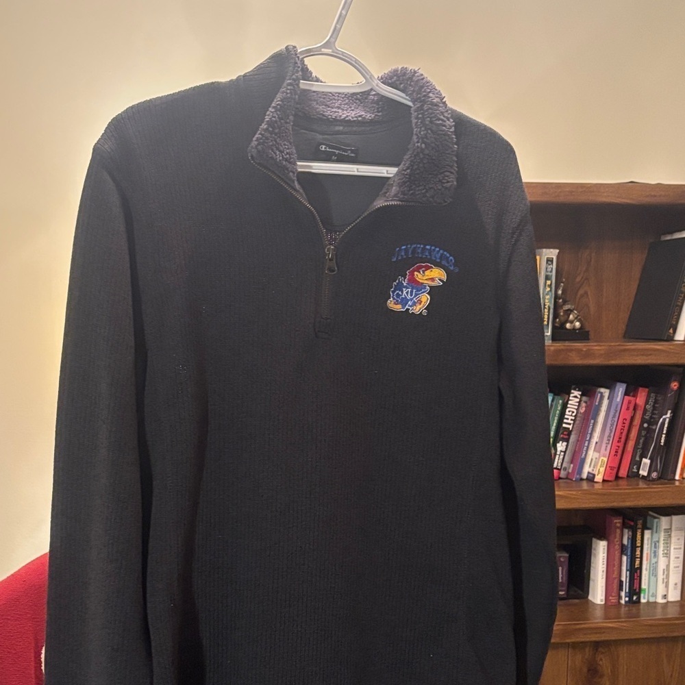 Champion KU JayHawks Fleece Pullover Quarter-Zip